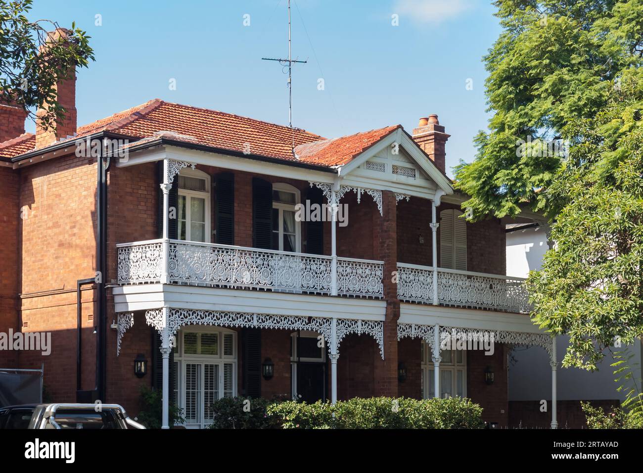 General street scenes of houses in Double Bay in Sydney's Eastern Suburbs Stock Photo Alamy