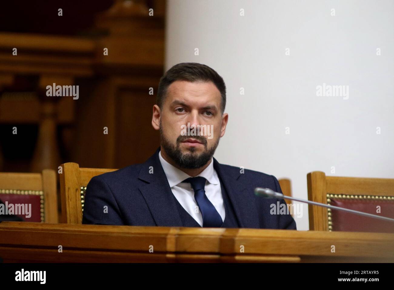 Alexey Koravelnikov, Vice-Governor of St. Petersburg, attends a session ...