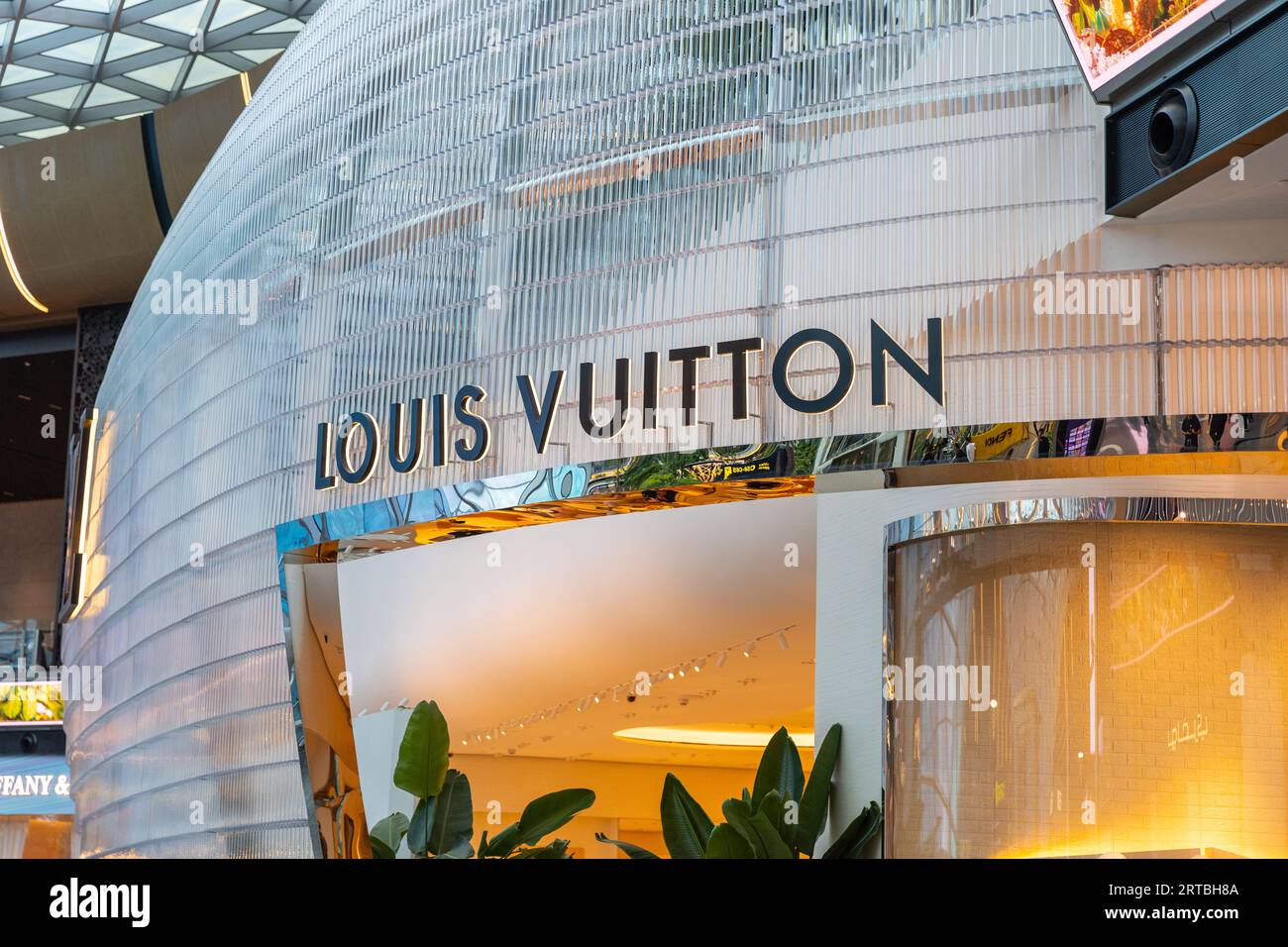 Louis Vuitton duty free store front at Doha Hamad International Airport ...