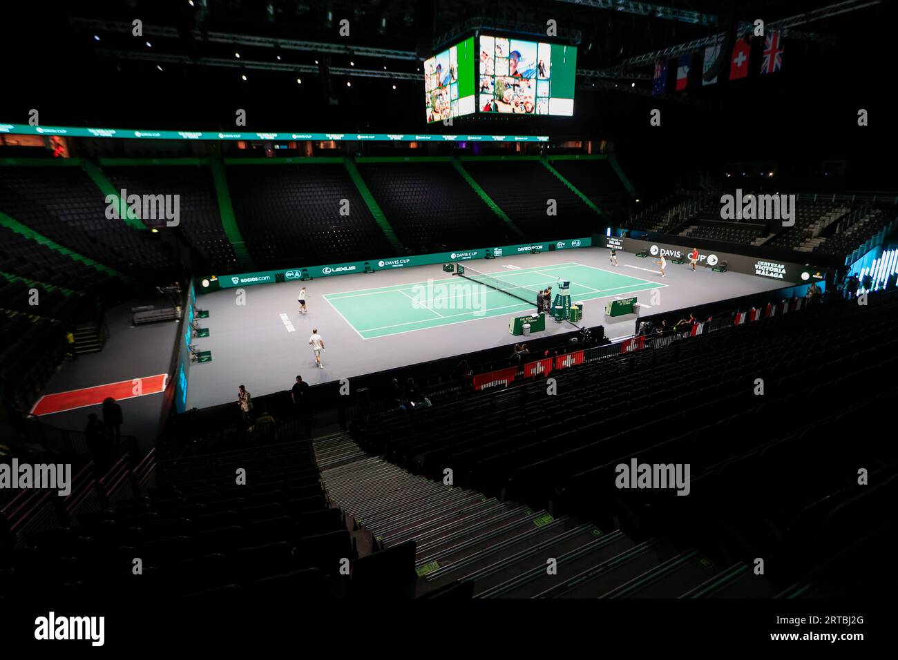 Interior view of the Manchester Arena ahead of the Davis Cup match