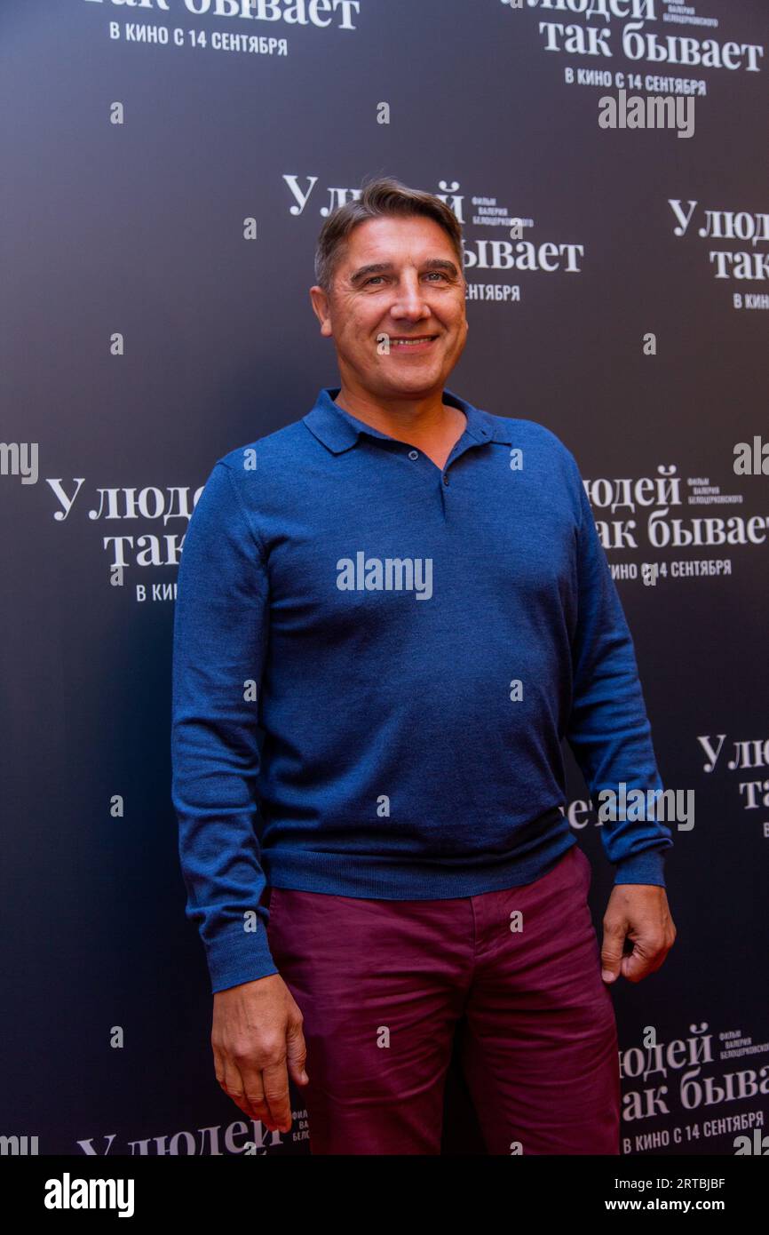 Moscow. Actor Sergei Ugryumov at the premiere of the film “It Happens ...