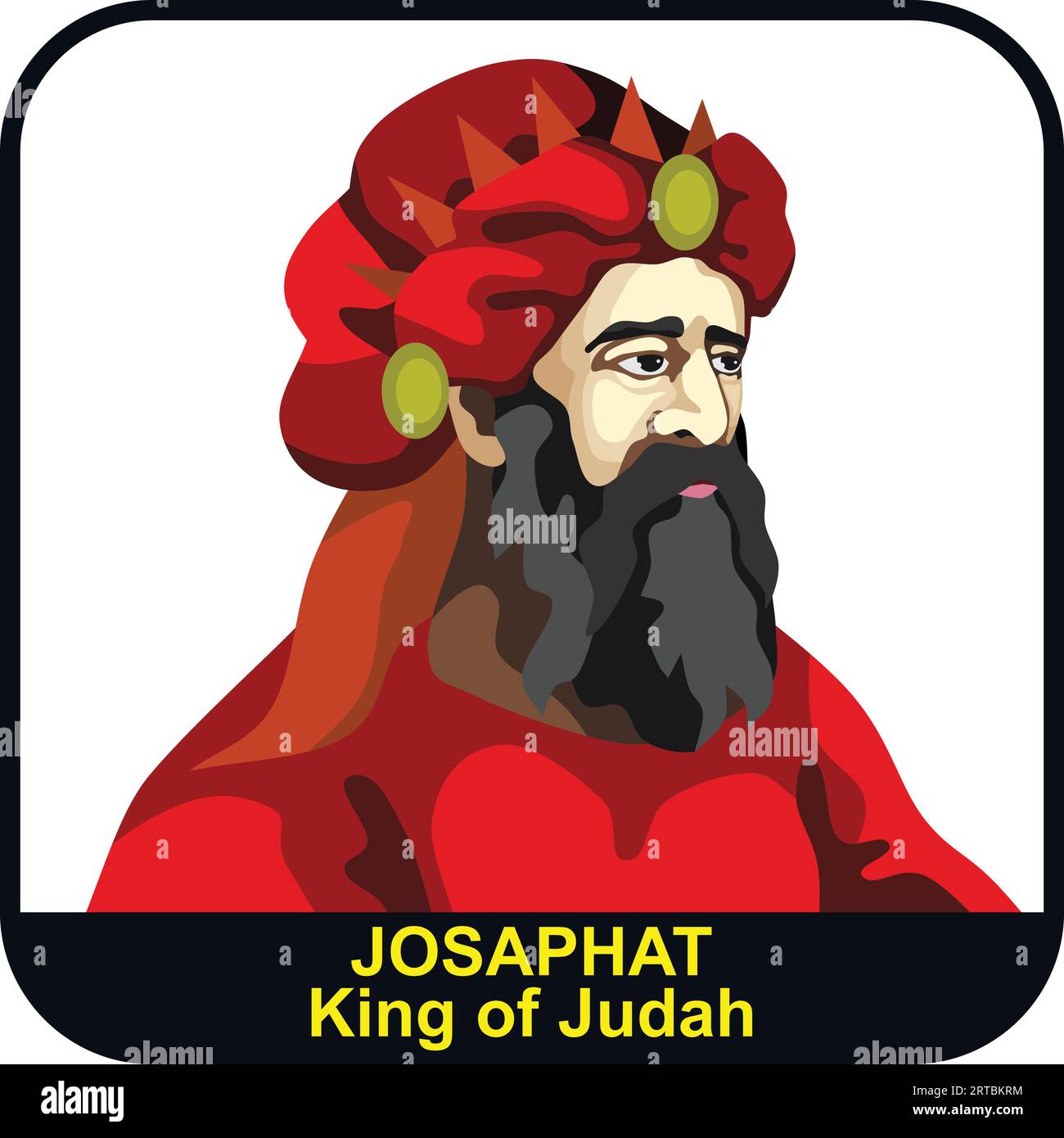 Joshaphat 4th Judah King Stock Vector