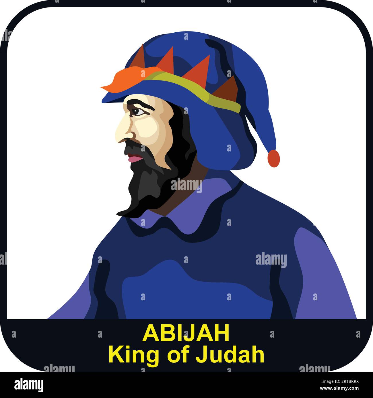Abijah 2nd Judah King Stock Vector