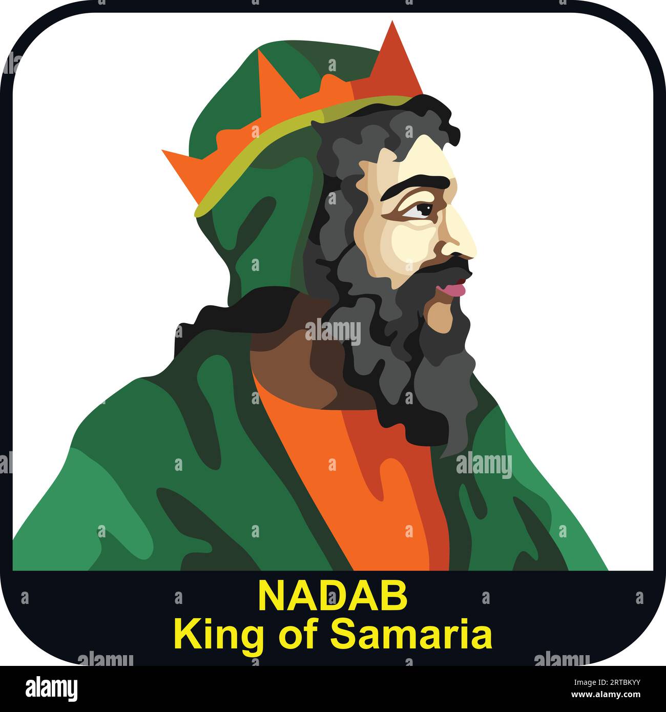 Nadab 2nd Israel Samaria King Stock Vector
