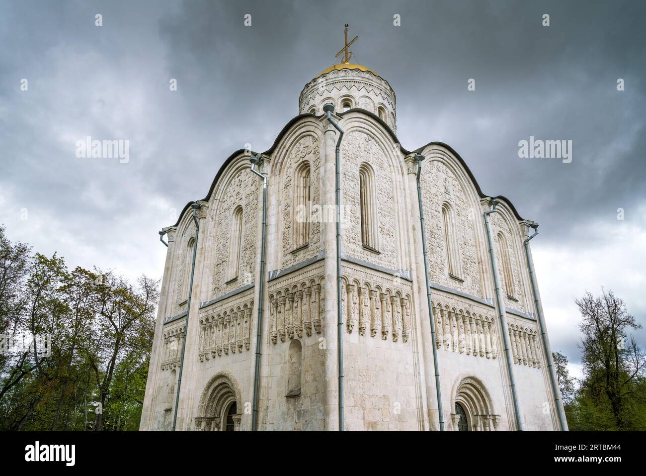 12-th century Cathedral of Saint Demetrius in Vladimir, Russia (UNESCO World Heritage site) Stock Photo