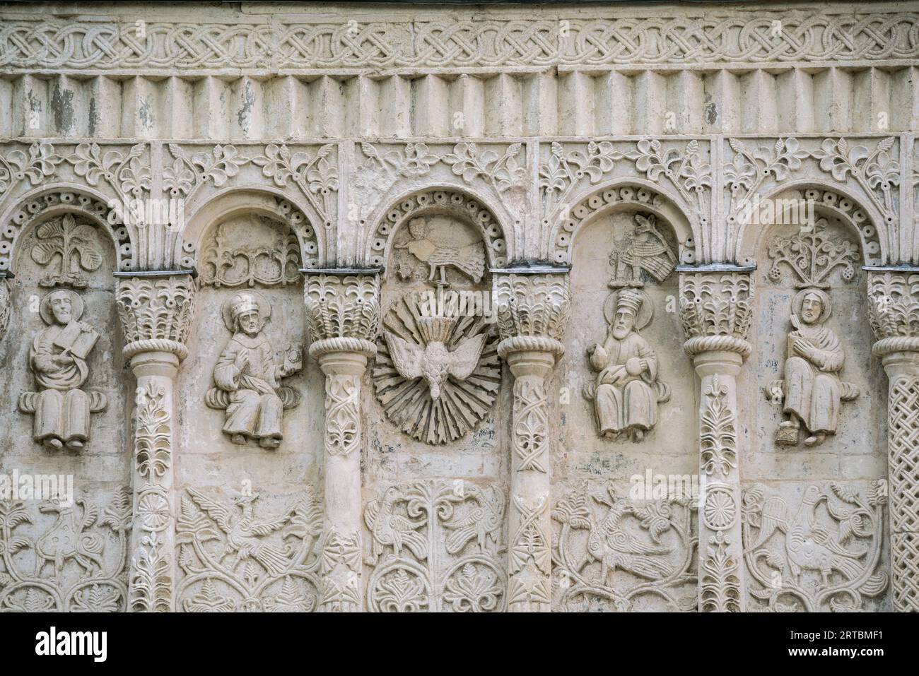 12-th century Cathedral of Saint Demetrius in Vladimir, Russia (UNESCO World Heritage site) Stock Photo