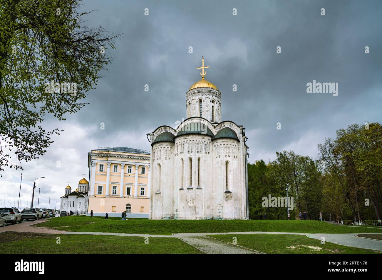 12-th century Cathedral of Saint Demetrius in Vladimir, Russia (UNESCO World Heritage site) Stock Photo