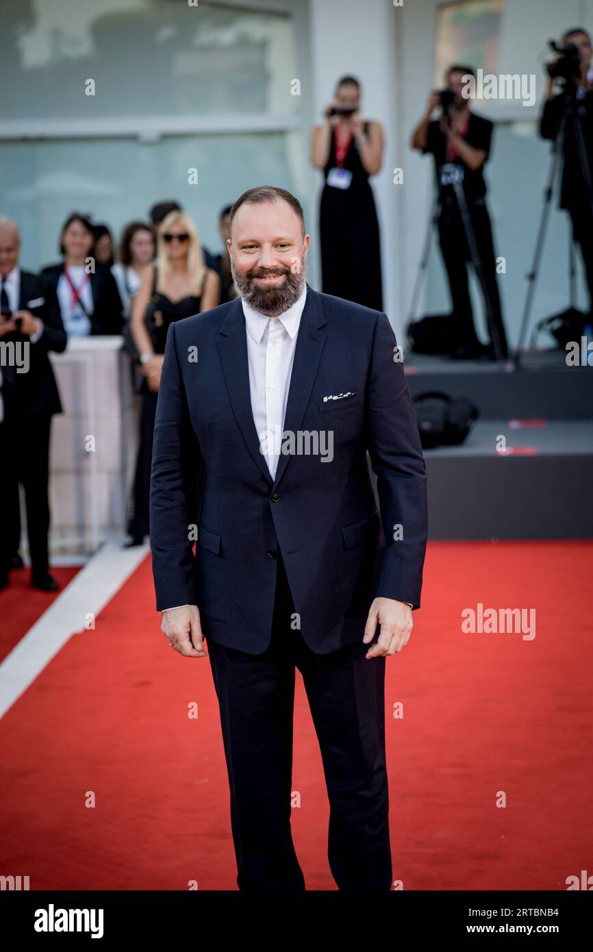 VENICE, ITALY - SEPTEMBER 01: Yorgos Lanthimos attends a red carpet for the movie 'Poor Things' at the 80th Venice International Film Festival at on S Stock Photo