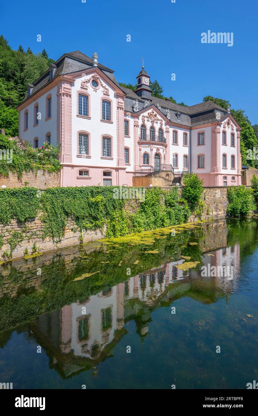 Weilerbach Castle near Bollendorf on the Sauer, Sauer Valley, Bollendorf, Eifel, Rhineland-Palatinate, Germany Stock Photo