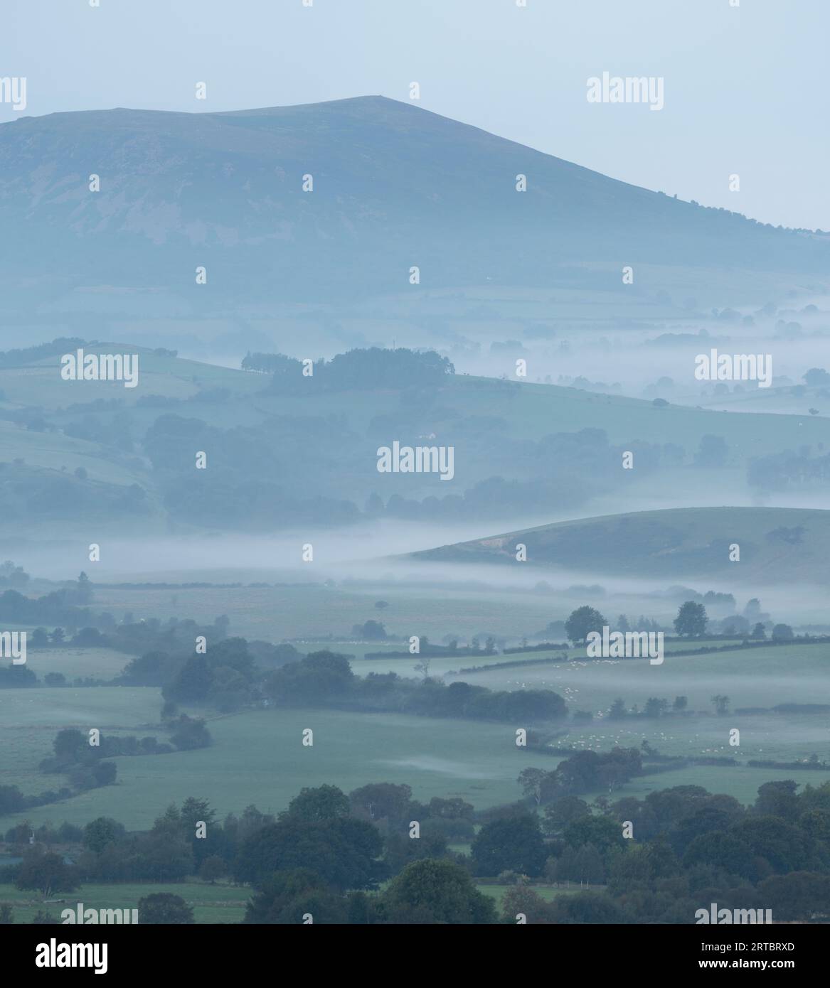 Scenery viewed from Stiperstones, a rocky quartzite ridge in South ...