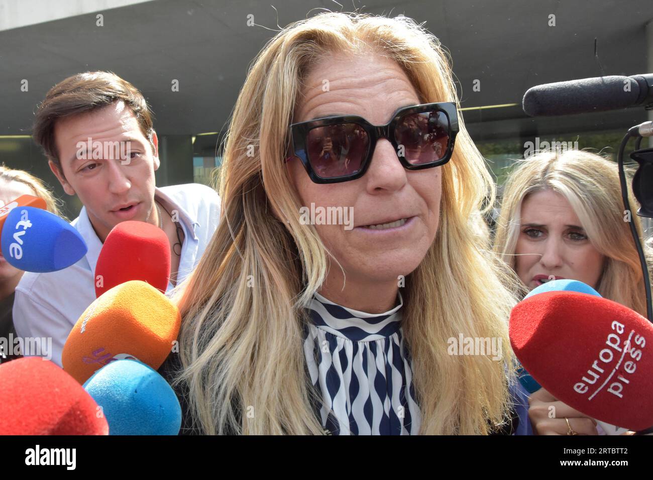 Arantxa Sánchez Vicario leaves the court, on September 12, 2023, in Barcelona (Spain)