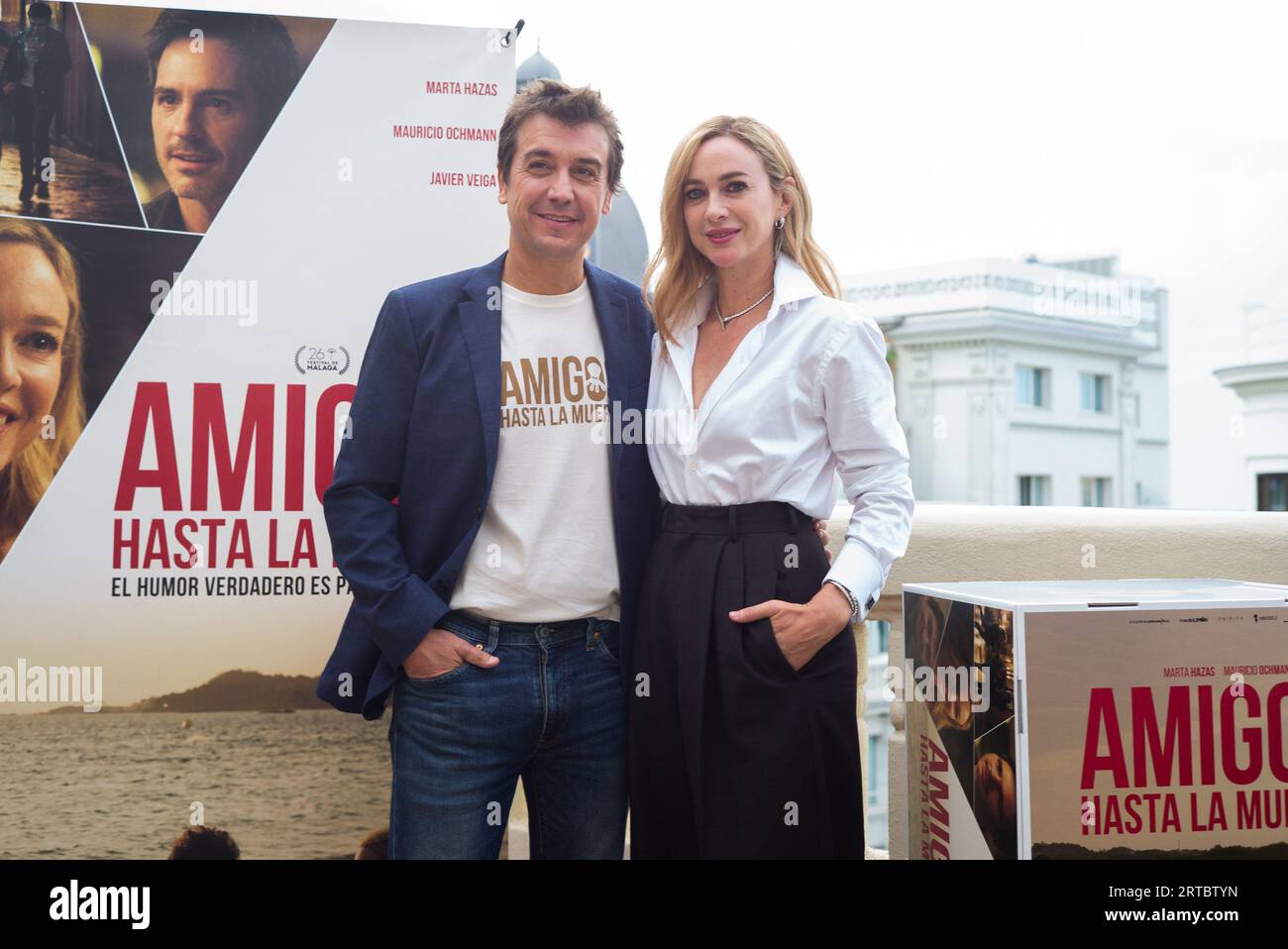 Javier Veiga and Marta Hazas attend the 