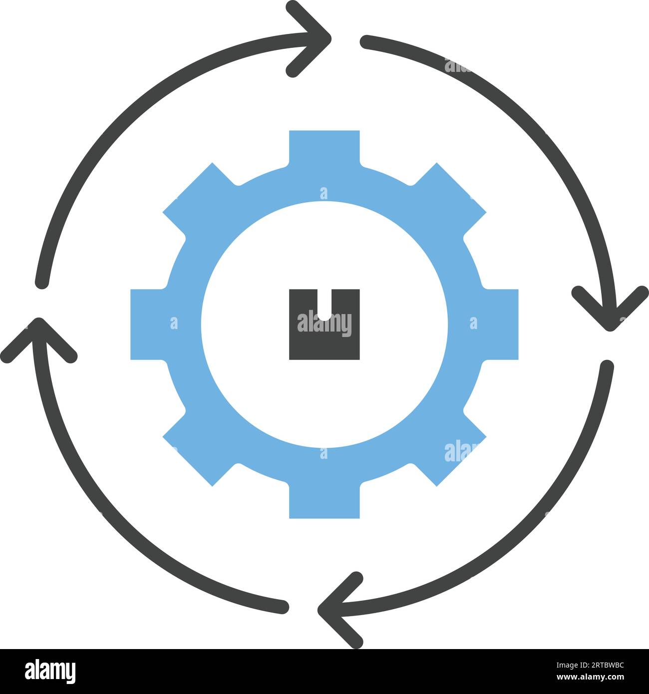 Agile Manufacturing Icon Image. Stock Vector