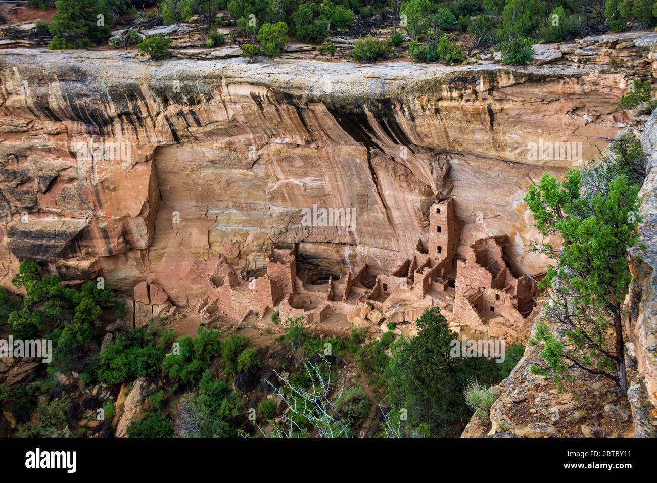 One of the many cliff dwellings in Mesa Verde National Park Stock Photo ...