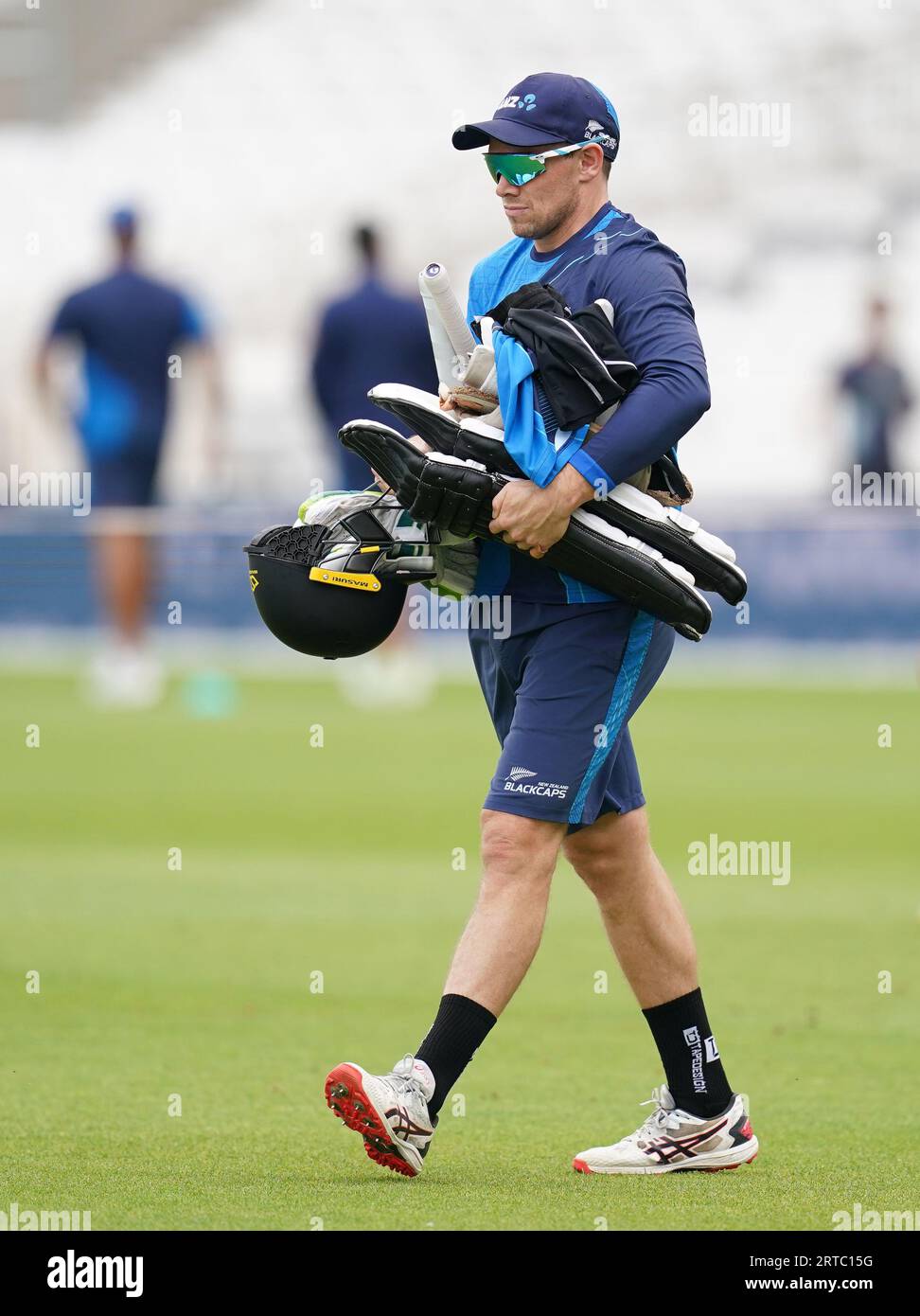 New Zealand captain Tom Latham during the nets session at the Kia Oval, London. Picture date: Tuesday September 12, 2023. Stock Photo