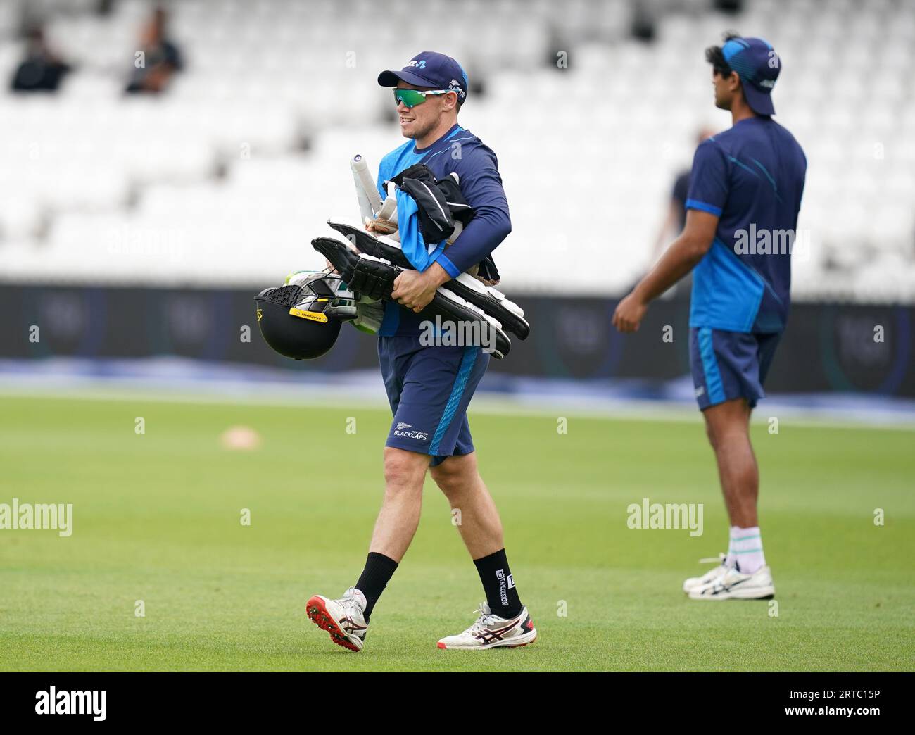 New Zealand captain Tom Latham during the nets session at the Kia Oval, London. Picture date: Tuesday September 12, 2023. Stock Photo