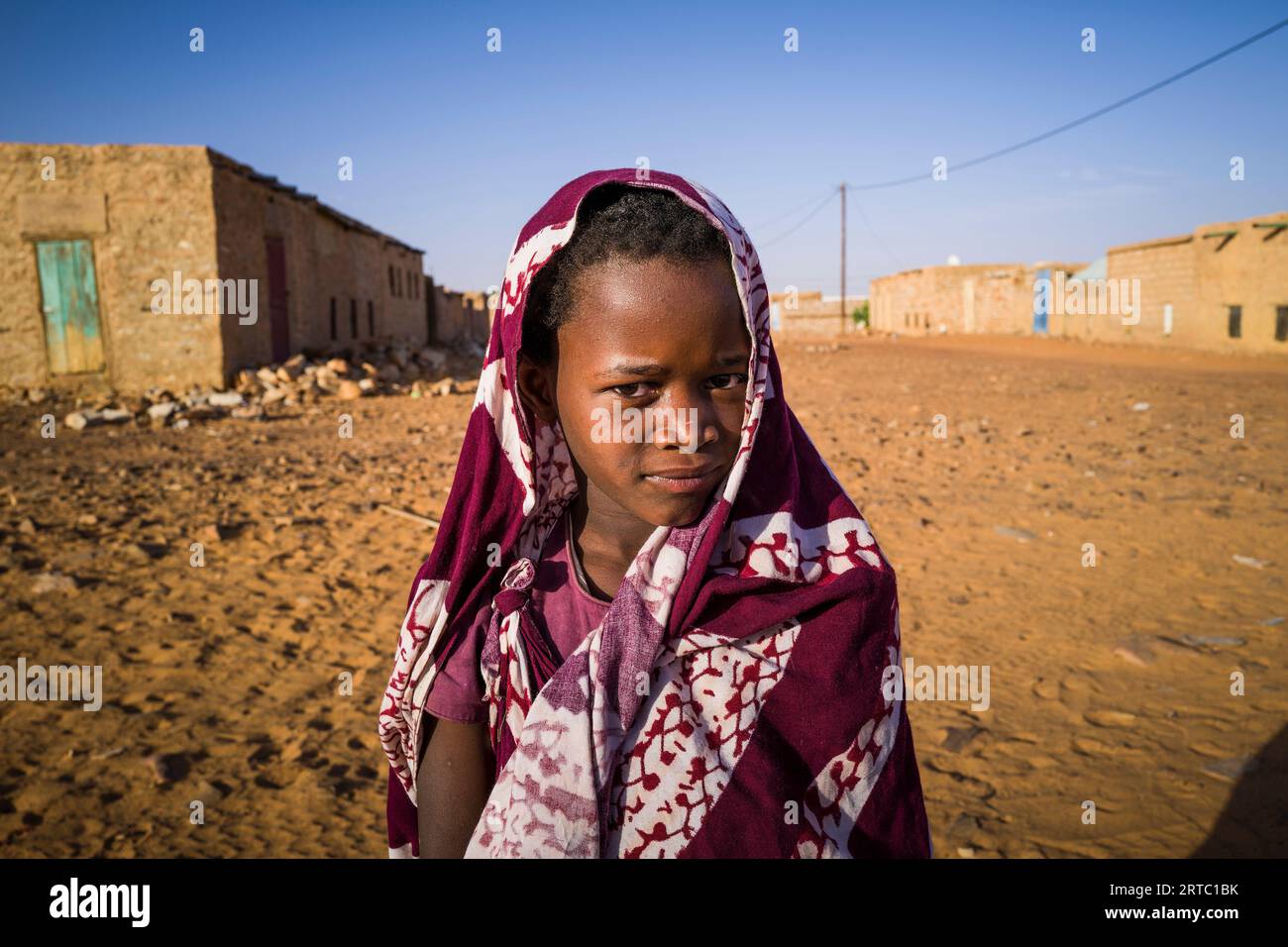 Mauritania, Adrar region, Chinguetti, portrait, girl Stock Photo
