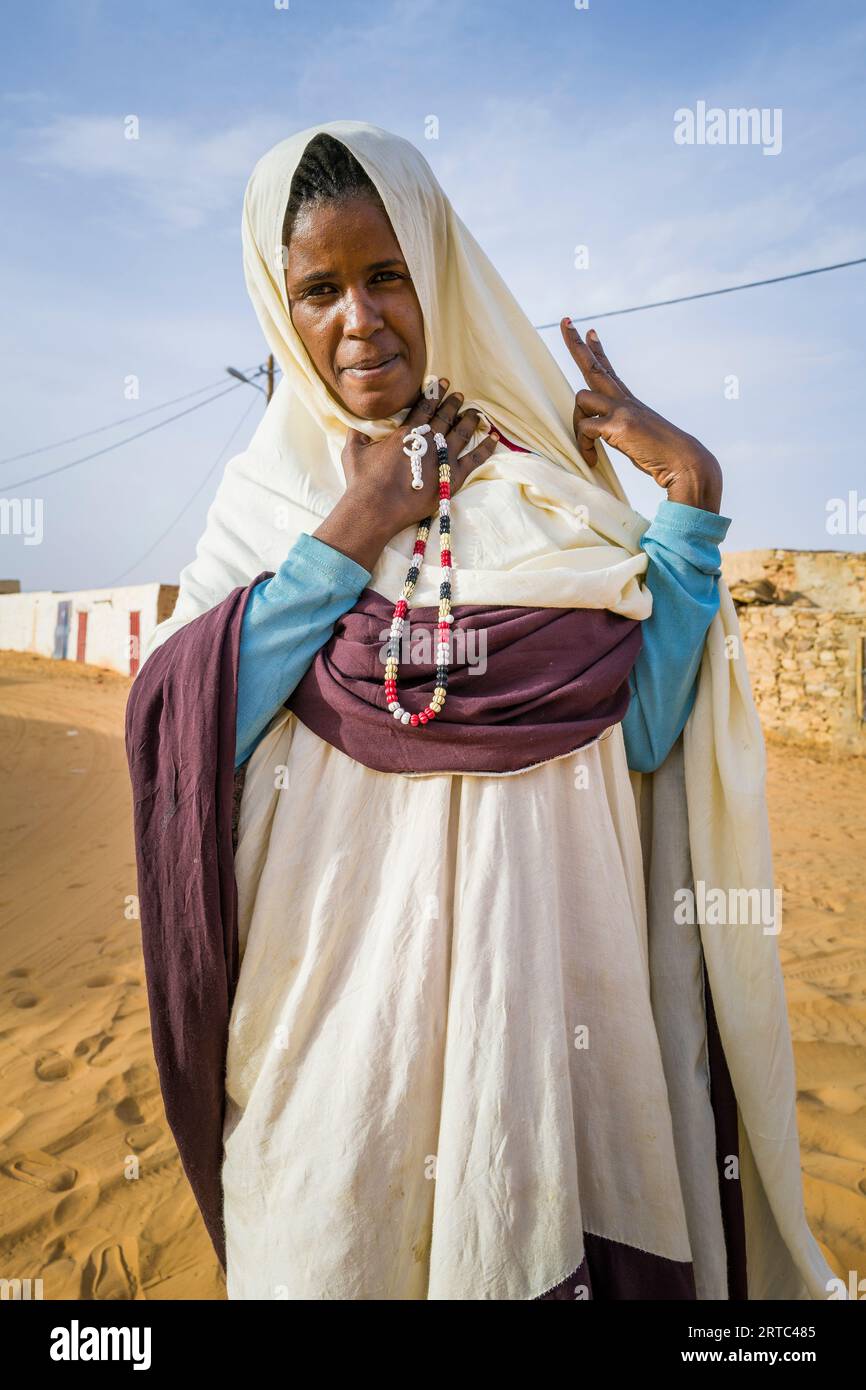 Mauritania, Adrar region, Chinguetti, woman Stock Photo