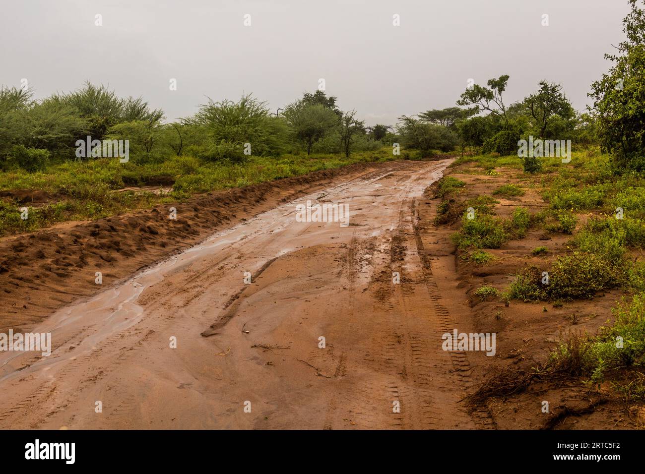 Muddy road in Omo valley, Ethiopia Stock Photo - Alamy