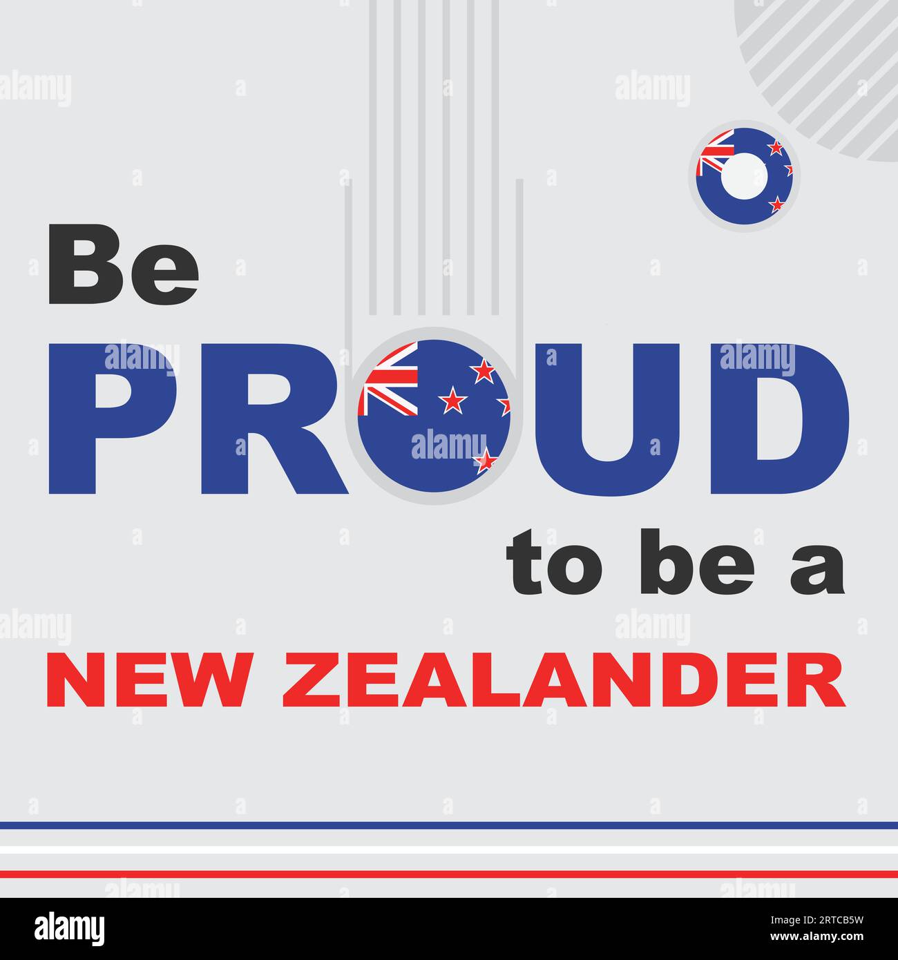 Be Proud to be a New Zealander Vector Illustration Stock Vector
