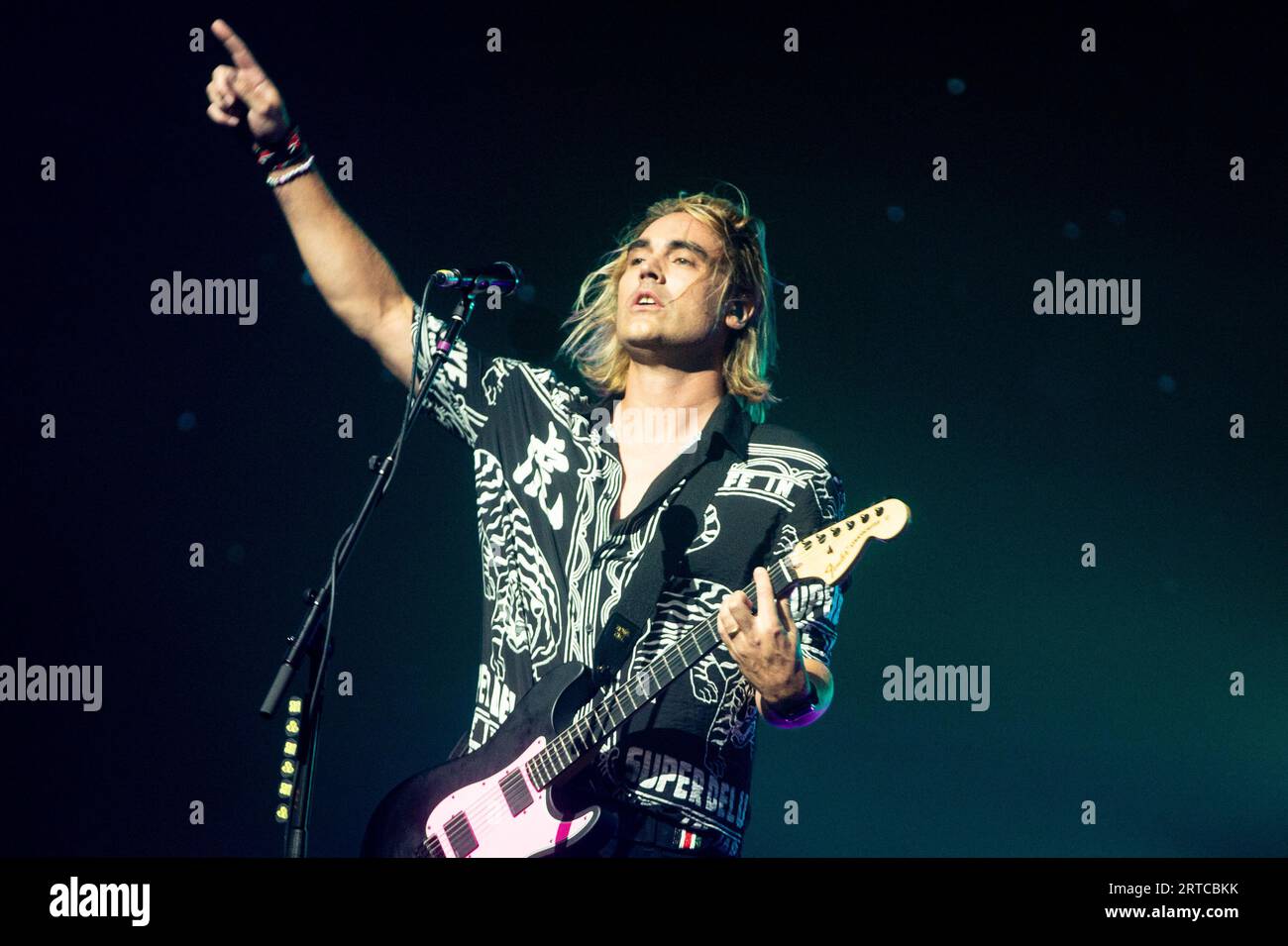 Charlie Simpson of Busted performs on stage at The O2 Arena