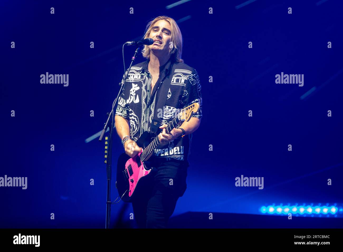 Charlie Simpson of Busted performs on stage at The O2 Arena on