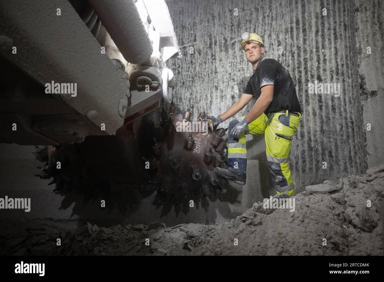 Heilbronn, Germany. 12th Sep, 2023. A Miner From Südwestdeutsche 