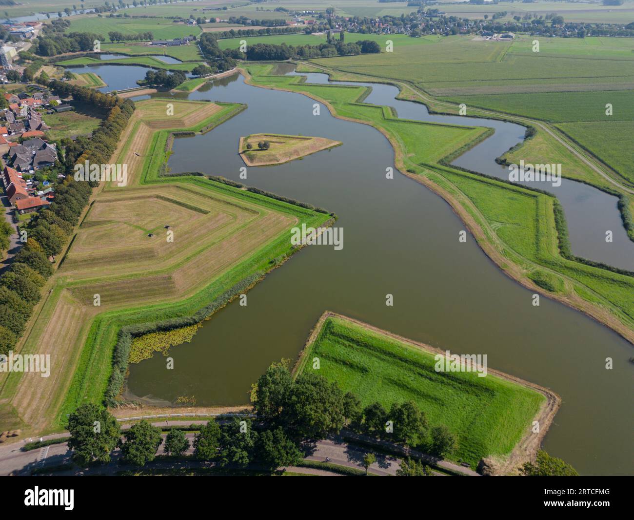 Heusden Aerial view of the fortress town of Heusden, province of 'Noord-Brabant ...