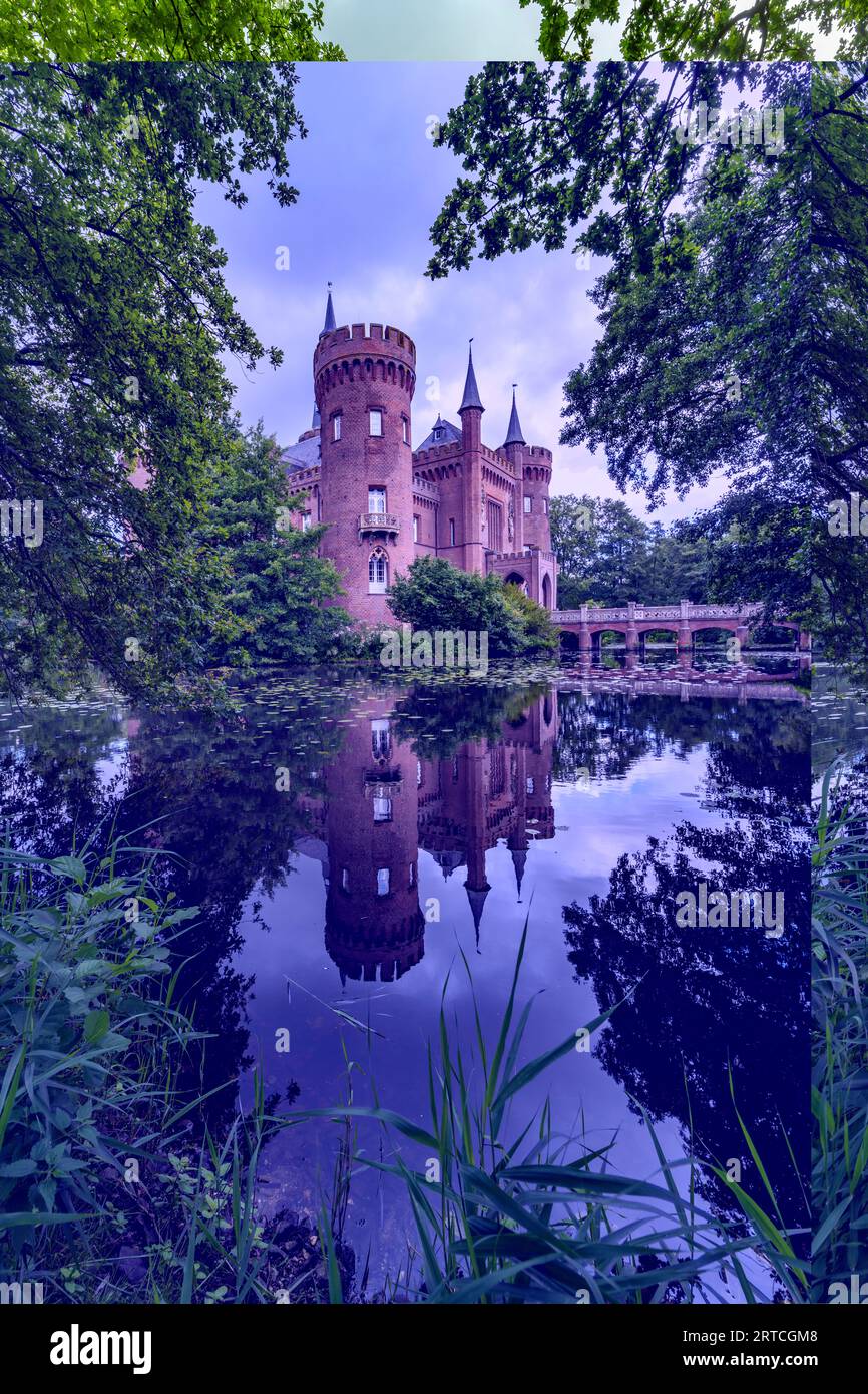 Schloss Moyland moated castle, Bedburg-Hau, district of Kleve, North ...