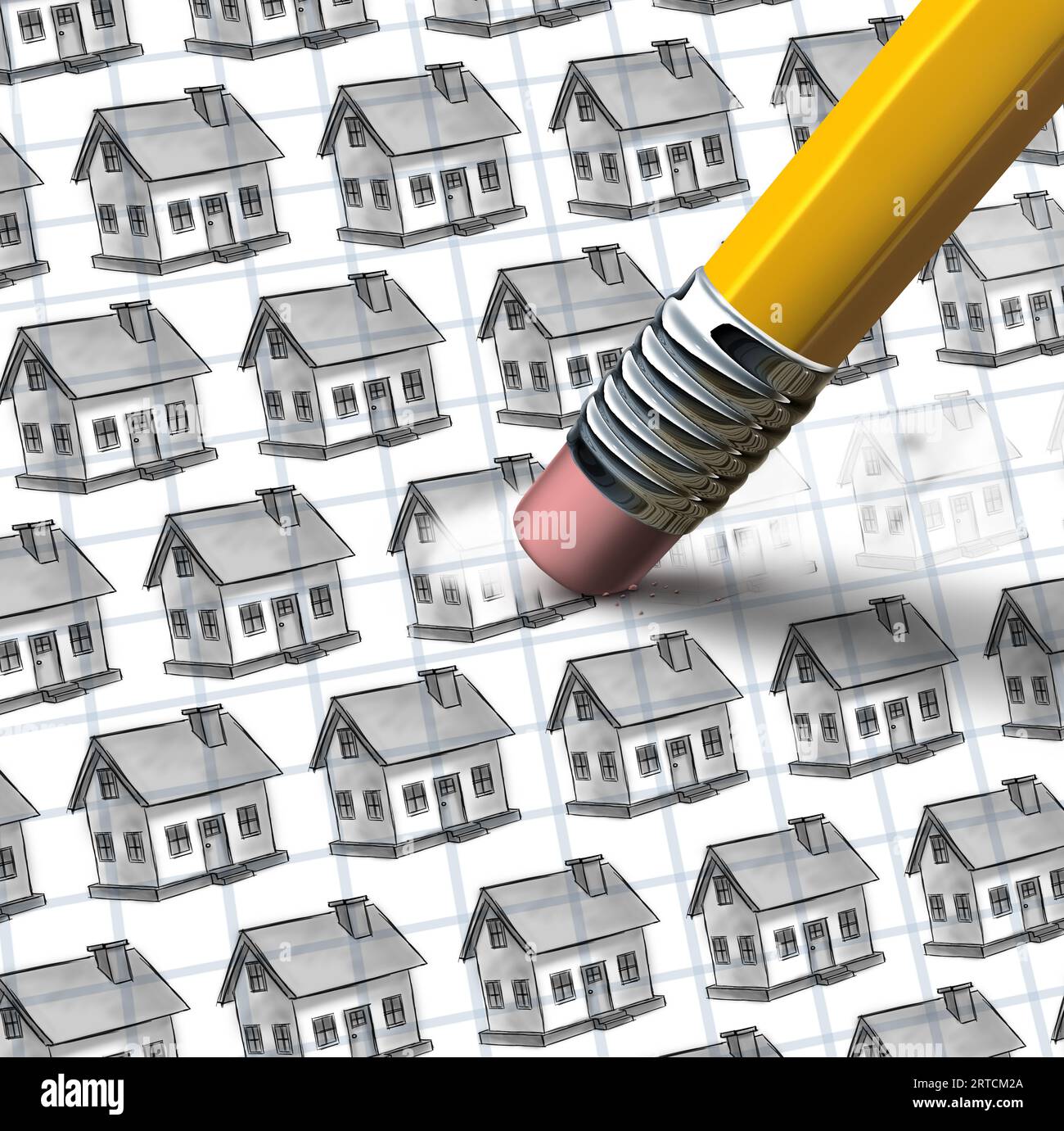 Homelessness Increase and housing crisis and house shortage as a symbol