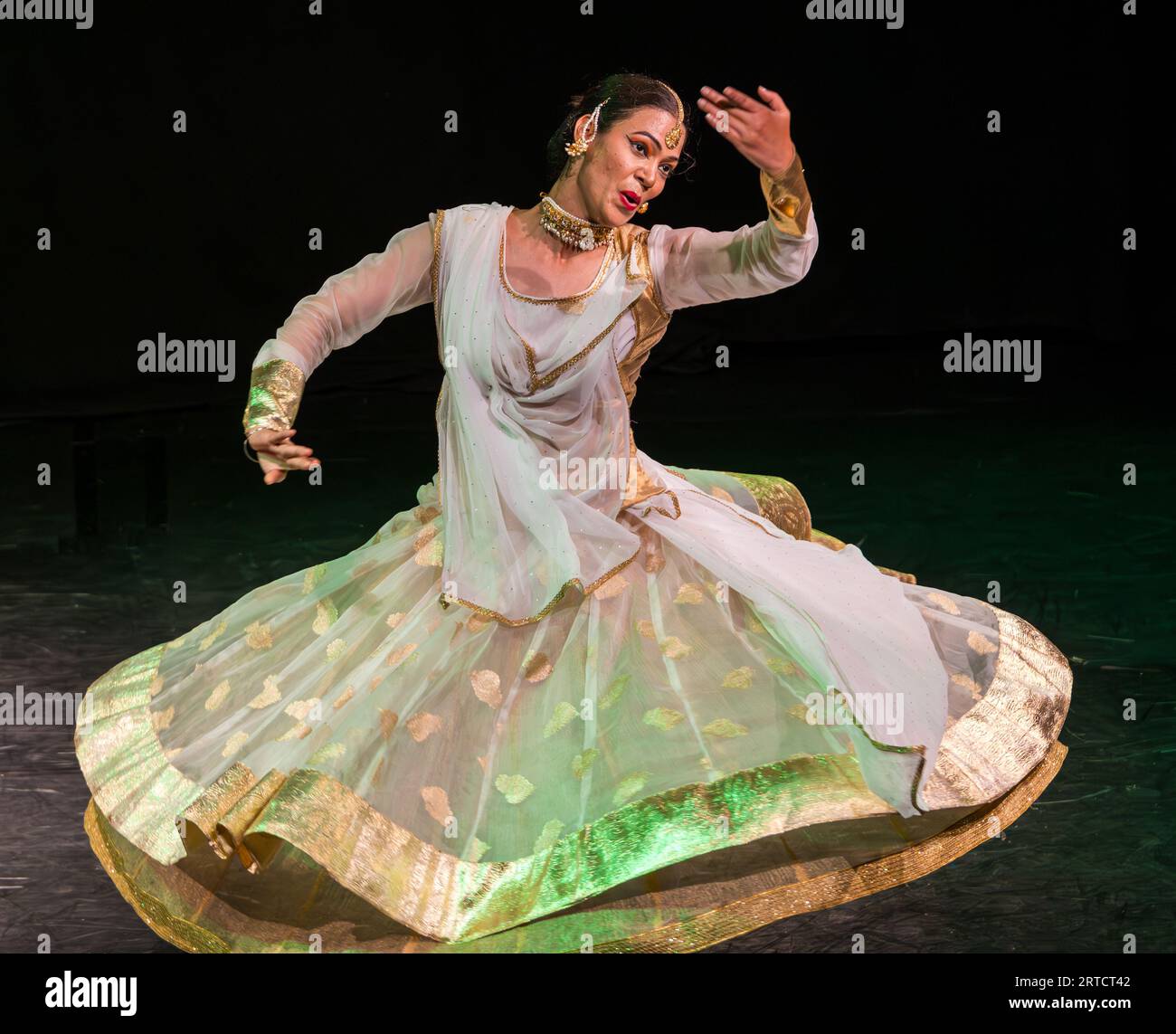 Lok Chhanda Indian dancer performs swirling dance at Edinburgh Festival