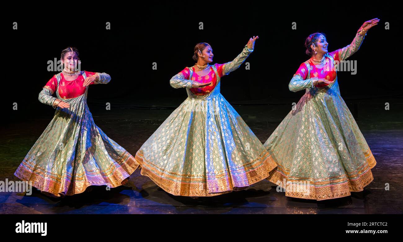 Lok Chhanda Indian dancers perform swirling dance at Edinburgh Festival