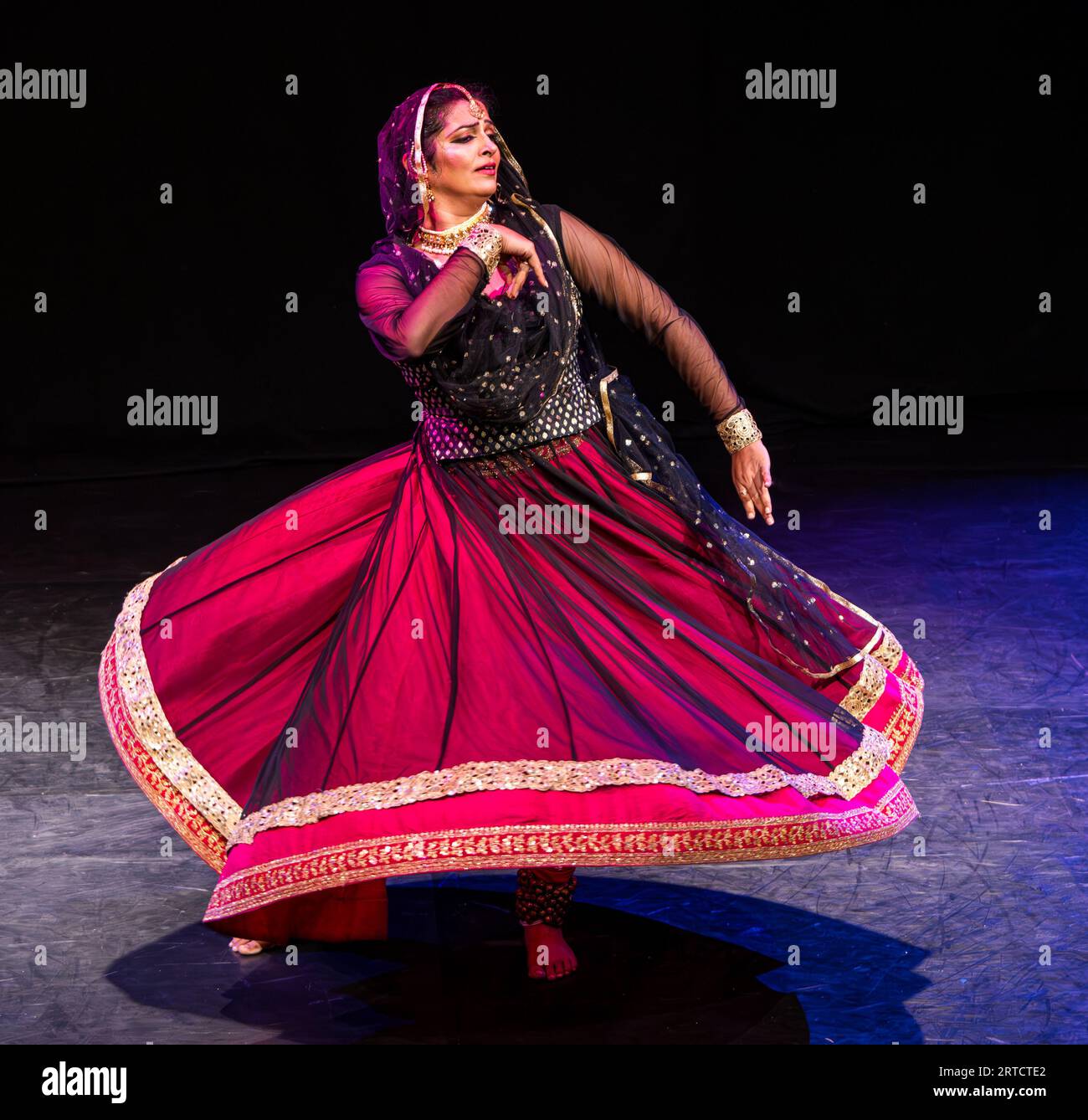 Lok Chhanda Indian dancer performs swirling dance at Edinburgh Festival