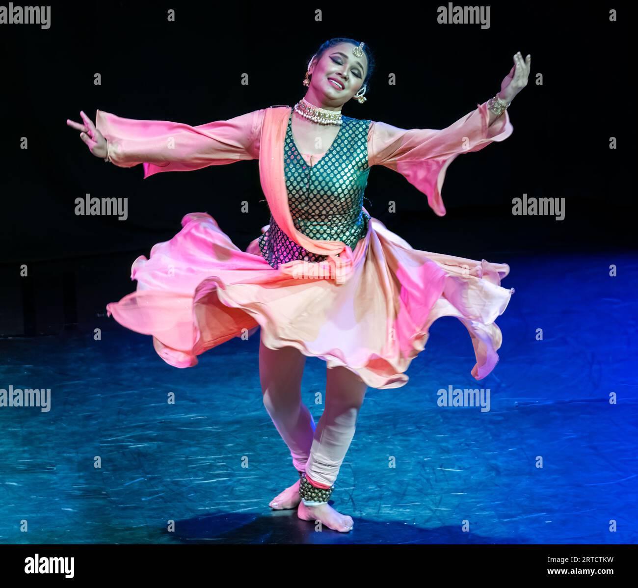 Lok Chhanda Indian dancer performs swirling dance at Edinburgh Festival
