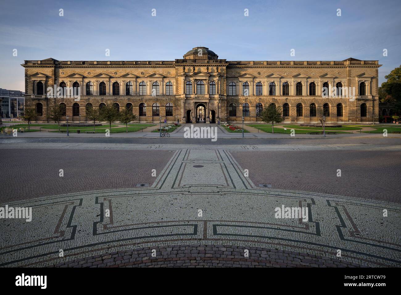 View from Theaterplatz to the &quot;Gallery of Old Masters&quot; in the Dresden Zwinger, Dresden, Free State of Saxony, Germany, Europe Stock Photo