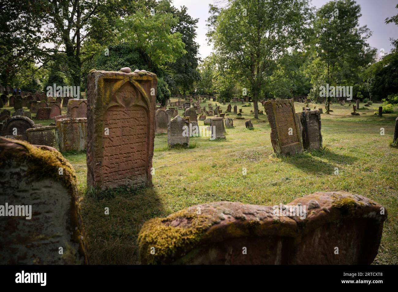 UNESCO World Heritage &quot;SchUM Sites&quot;, medieval tombstones, Jewish Cemetery &quot;Heiliger Sand&quot;, Worms, Rhineland-Palatinate, Germany, E Stock Photo
