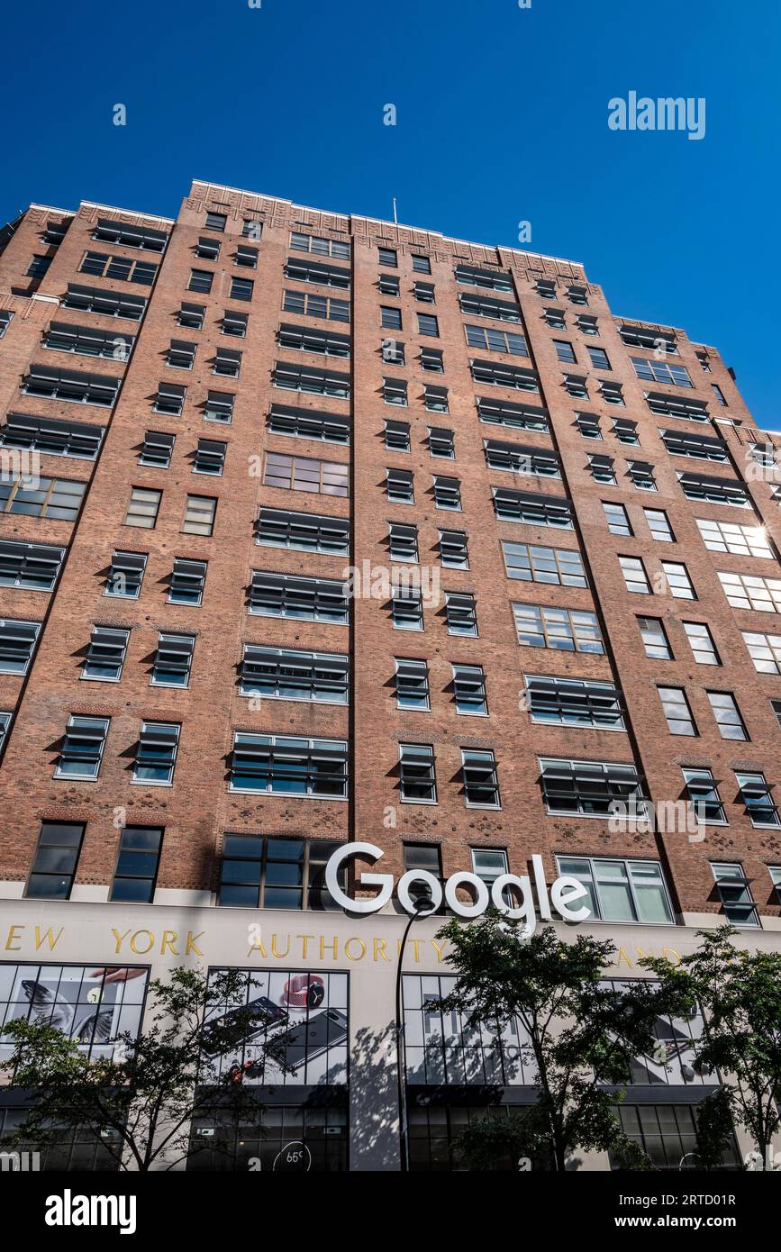 Google head quarters on the ast side along Chelsea Market. New york city. Stock Photo
