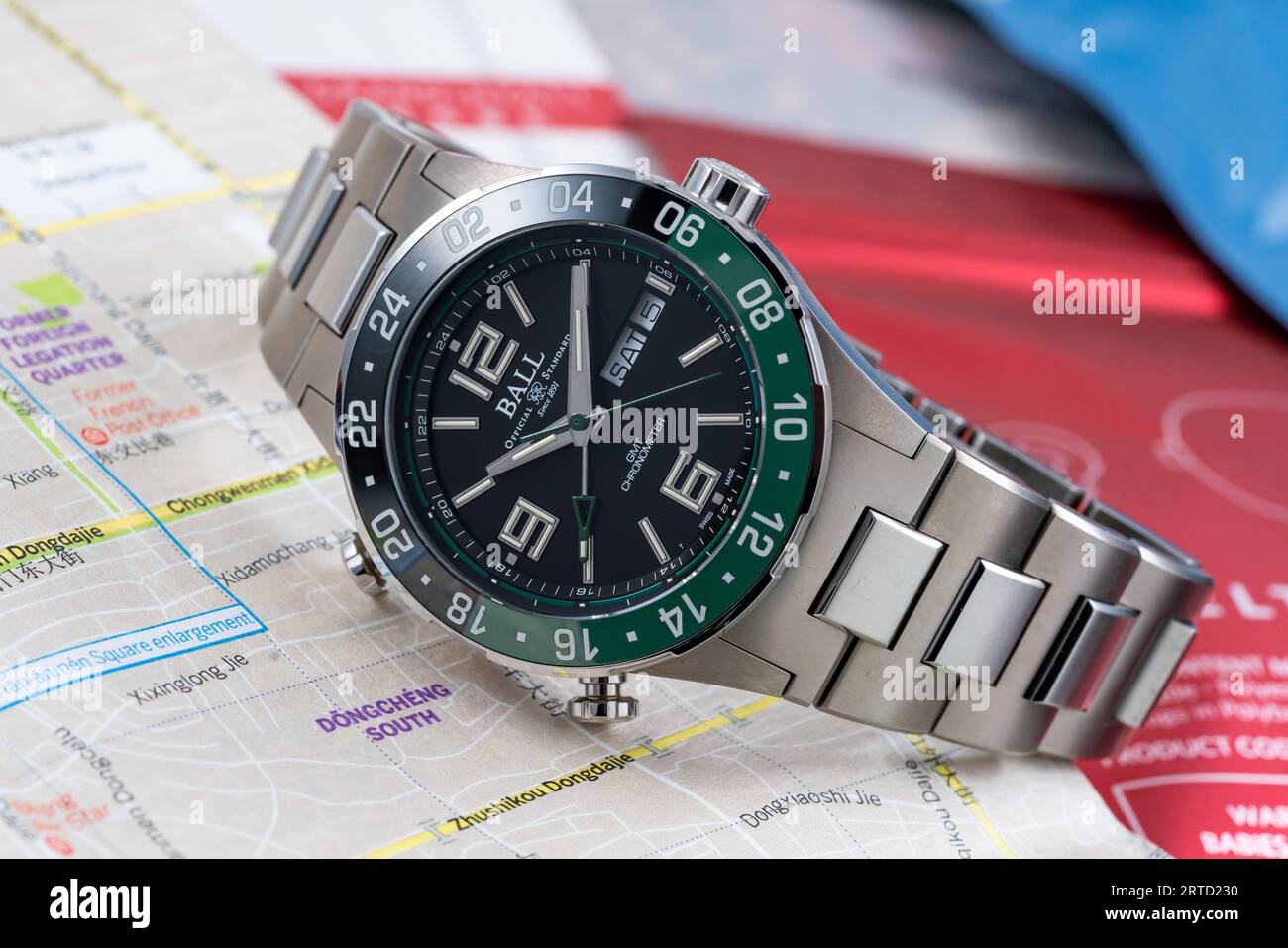 Ball Roadmaster Marine GMT Ceramic Stock Photo - Alamy