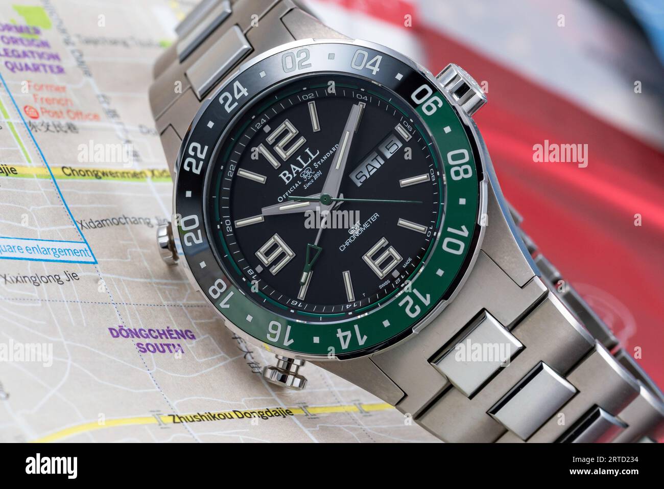 Ball Roadmaster Marine GMT Ceramic Stock Photo Alamy