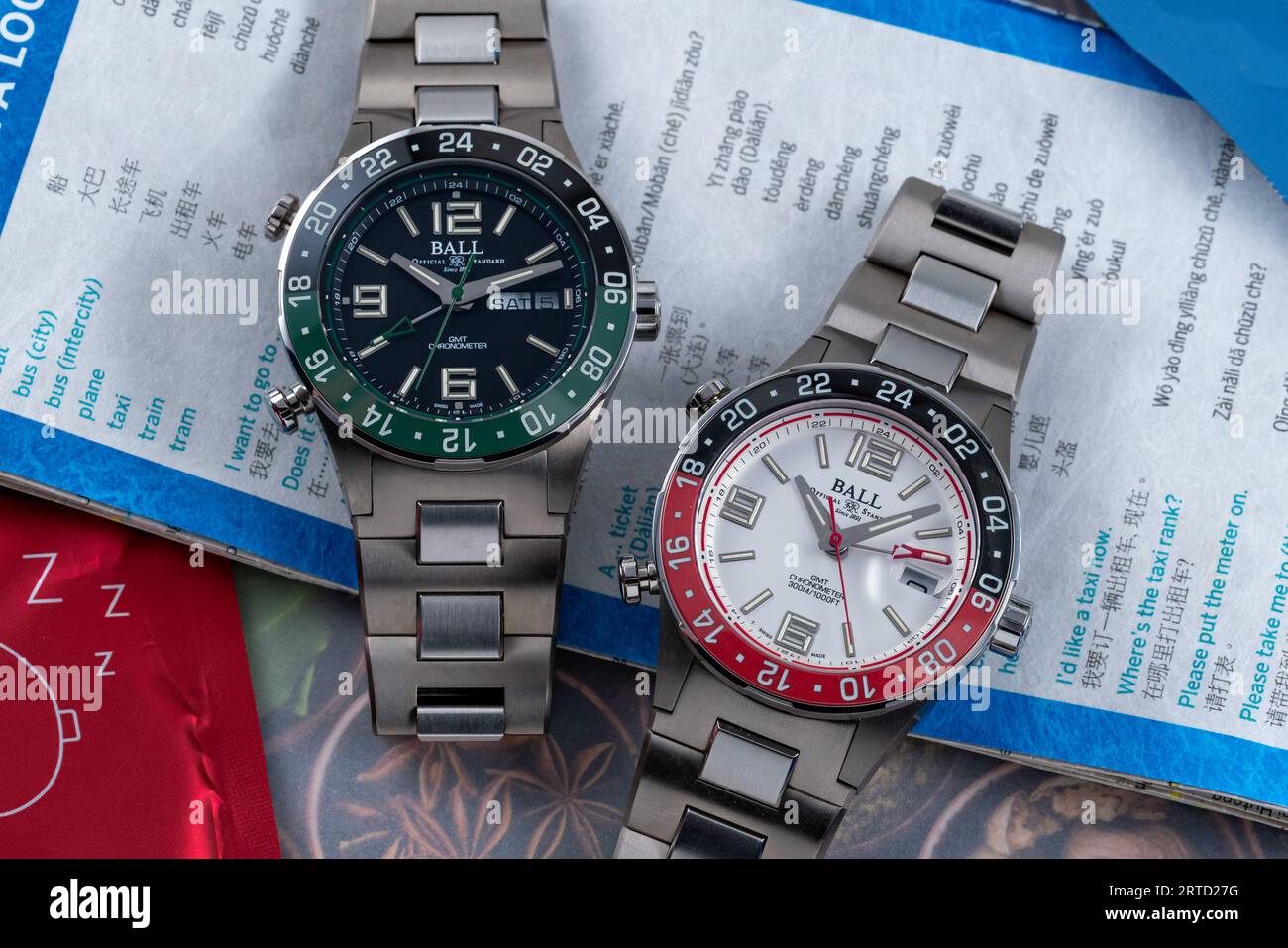 Ball Roadmaster Marine GMT Ceramic Stock Photo - Alamy