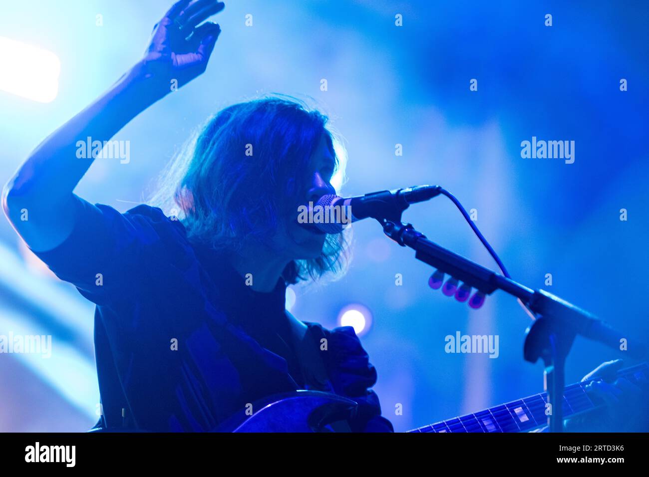 Seattle, USA. 2 Sep, 2023. The Olympia band Sleater Kinney performing at Bumbershoot 2023 Stock