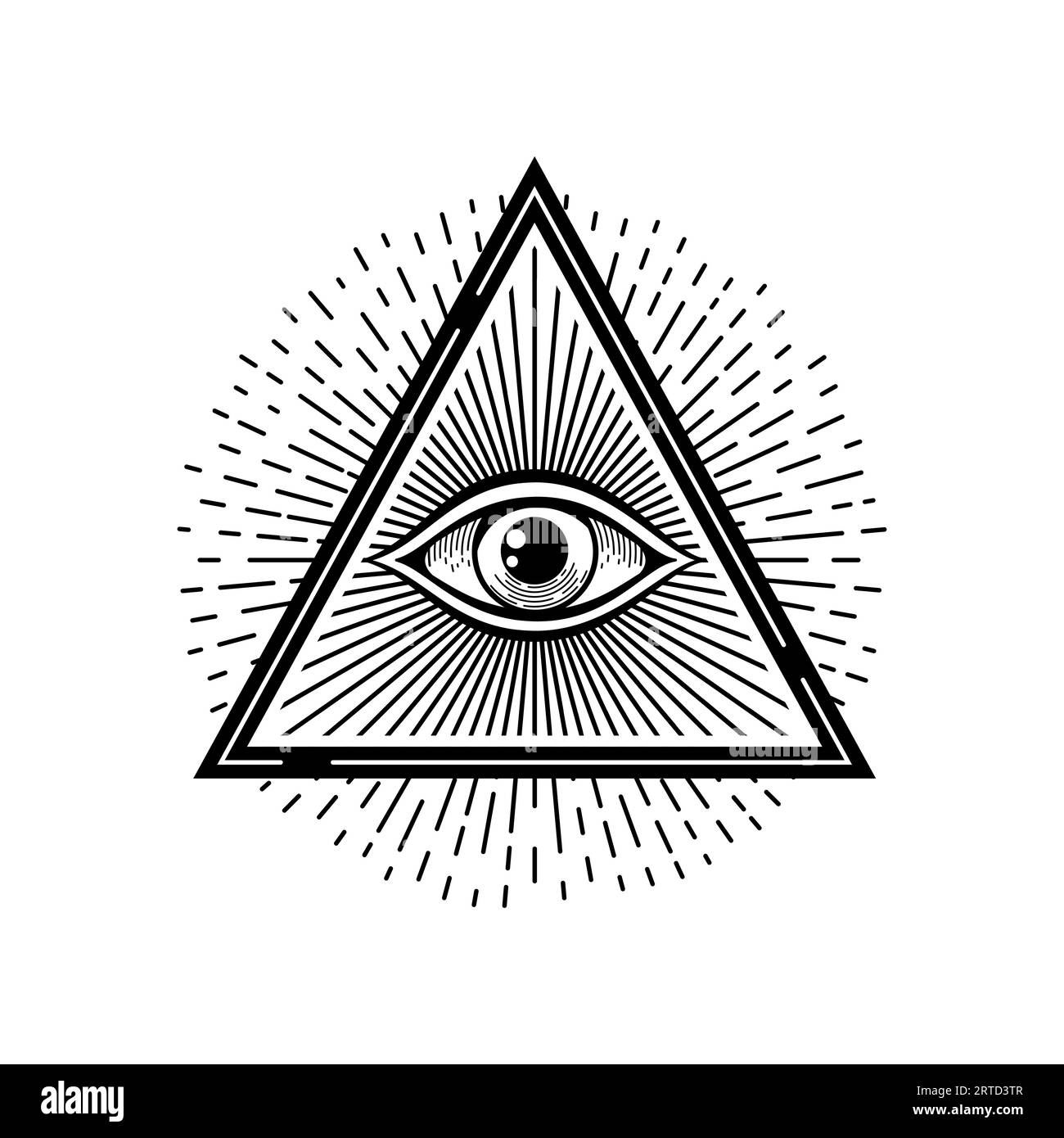 Pyramid eye magical esoteric religion mystical sign in triangle shape,  doodle style. Vector occult providence symbol, sacred magical eye Stock  Vector Image & Art - Alamy