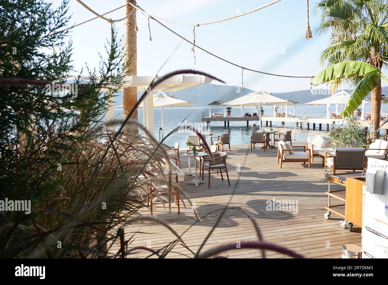 restaurant by the sea cafe restaurant Stock Photo