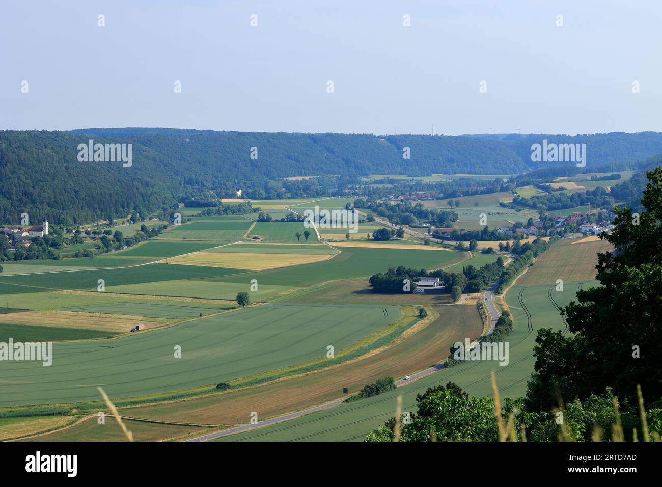 View over the Altmühltal near Beilngries Stock Photo