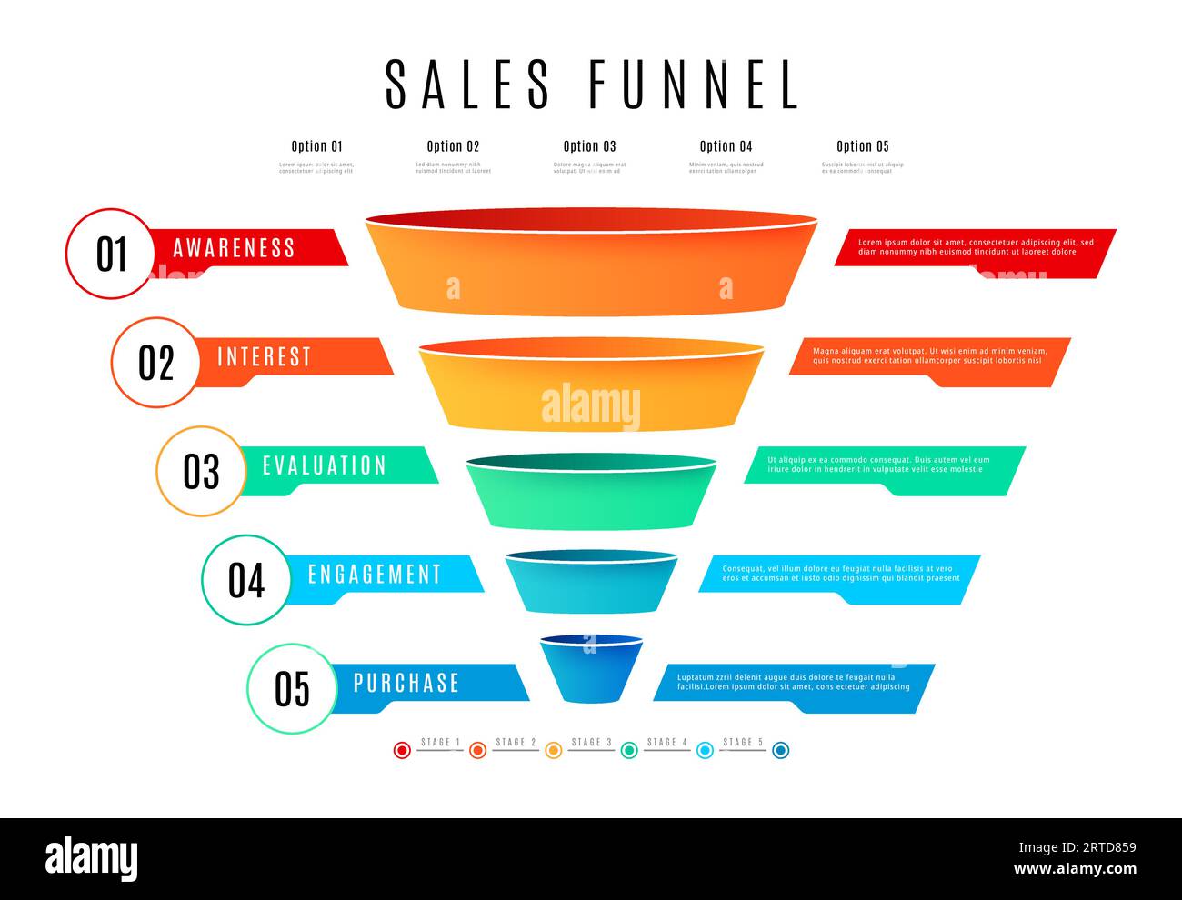 Business funnel infographics, vector marketing charts. Customer ...
