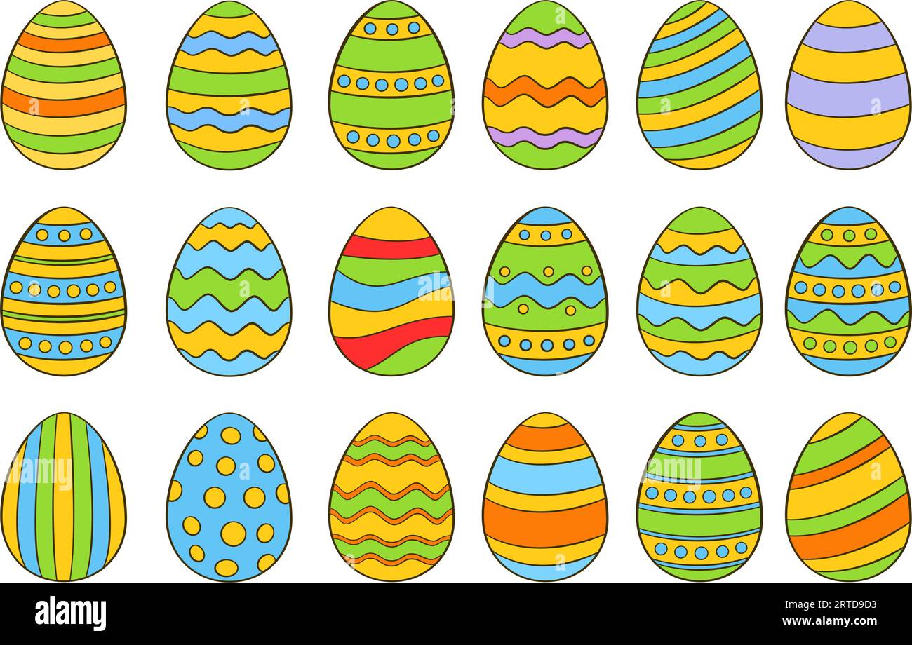 Easter eggs icons Stock Vector Image & Art - Alamy