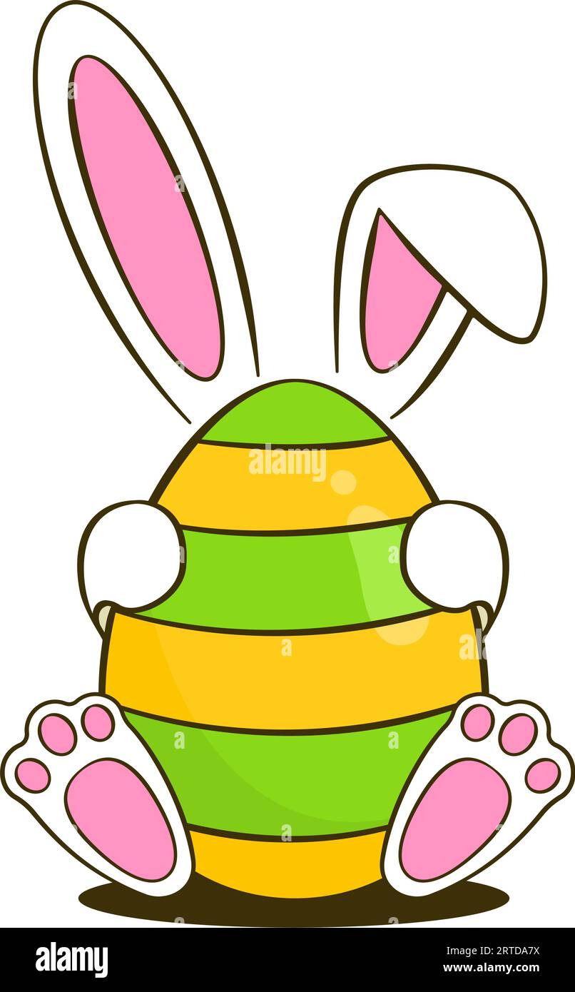 Easter bunny easter egg Stock Vector Images - Alamy