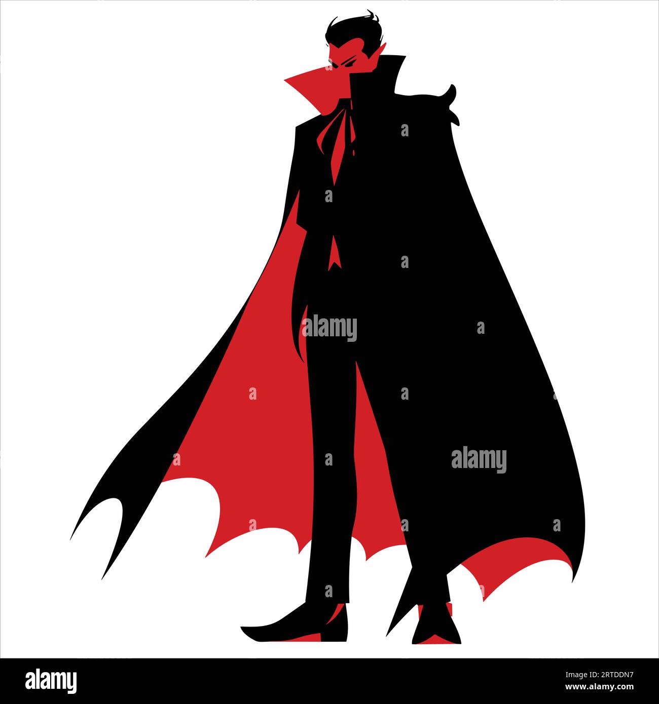 Dracula silhouette isolated on white background Stock Vector Image ...