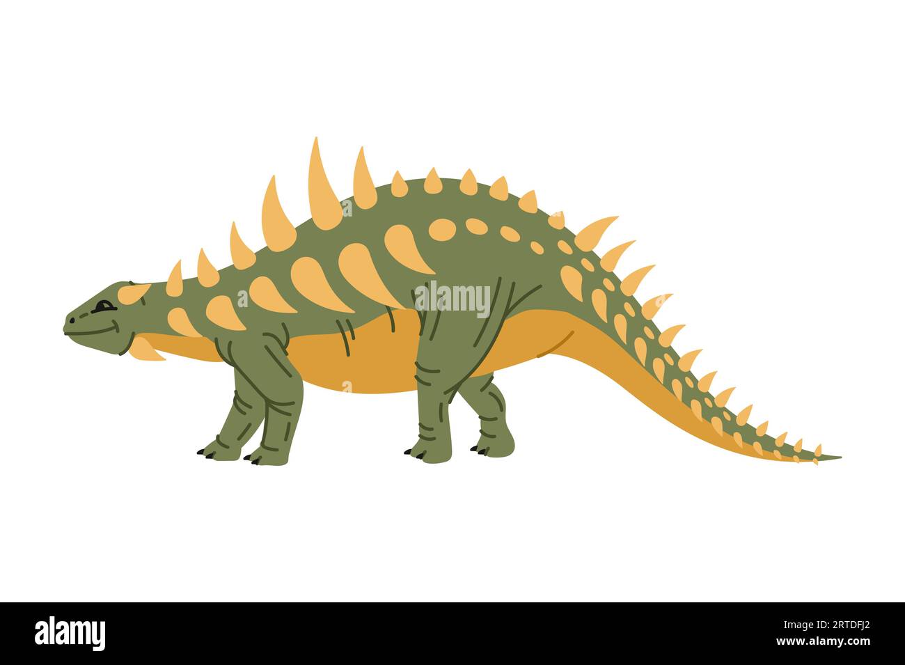 Polacanthus, spiked, ankylosaurian dinosaur cartoon prehistoric animal