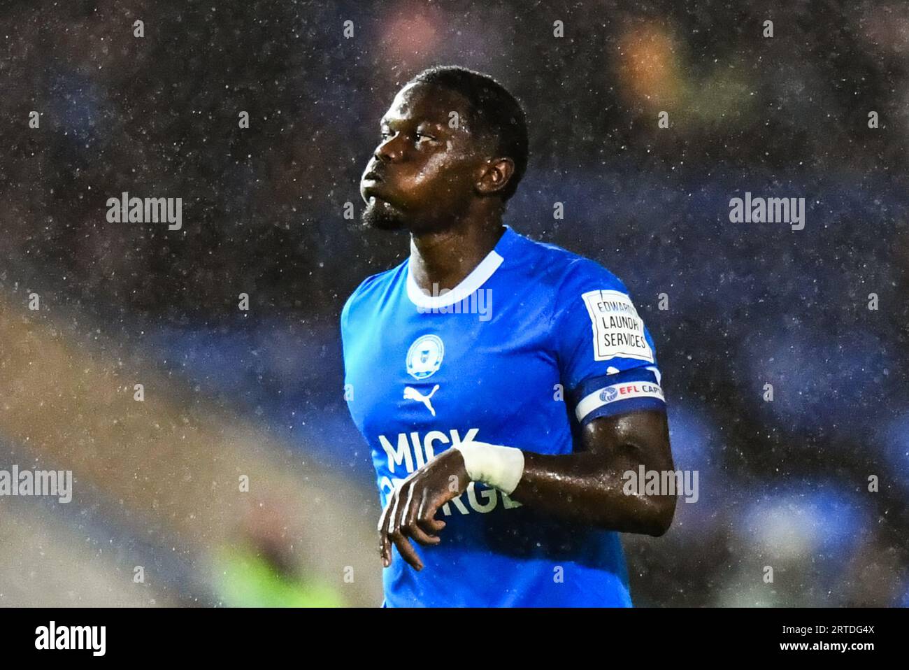 Ephron Mason Clarke (10 Peterborough United) during the EFL Trophy match between Peterborough and Cambridge United at London Road, Peterborough on Tuesday 12th September 2023. (Photo: Kevin Hodgson | MI News) Credit: MI News & Sport /Alamy Live News Stock Photo